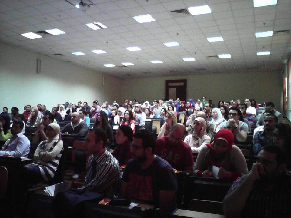 first day attendees in the hall